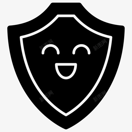 微笑盾牌表情符号情感图标svg_新图网 https://ixintu.com 微笑盾牌 情感 表情符号 表情符号矢量图标