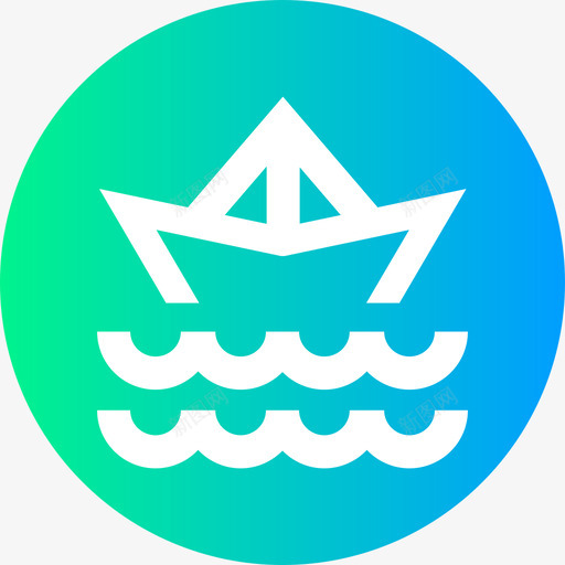 纸船弹簧73圆形图标svg_新图网 https://ixintu.com 圆形 弹簧 纸船