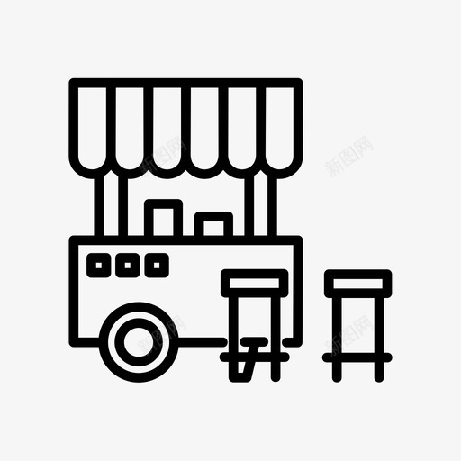 街头食品商业和购物食品和餐厅图标svg_新图网 https://ixintu.com 商业 摊位 街头 购物 食品 餐厅