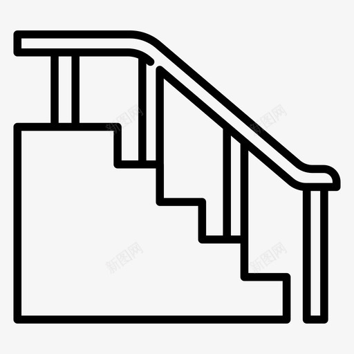 楼梯梯子上楼图标svg_新图网 https://ixintu.com 上楼 梯子 楼梯 盖房子