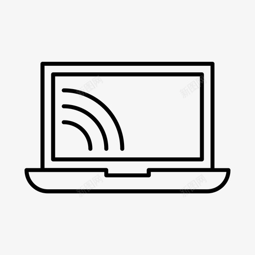 笔记本网络计算机连接图标svg_新图网 https://ixintu.com 互联网 在线 技术 概要 笔记本 网络 计算机 连接