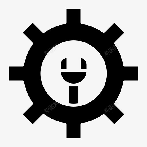齿轮设置扳手图标svg_新图网 https://ixintu.com 体验 扳手 用户 设置 齿轮