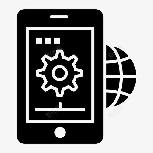 业务齿轮全球业务图标svg_新图网 https://ixintu.com 业务 全球 数据管理 设置 齿轮
