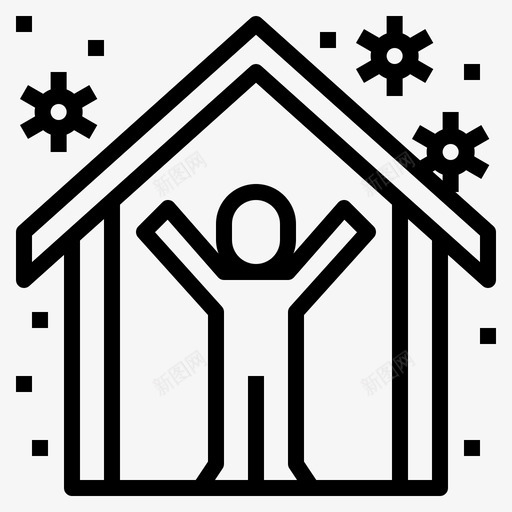 呆在里面建筑房子图标svg_新图网 https://ixintu.com 呆在 在里面 建筑 房子 空气污染