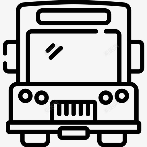 汽车旅行应用程序18线性图标svg_新图网 https://ixintu.com 旅行应用程序18 汽车 线性
