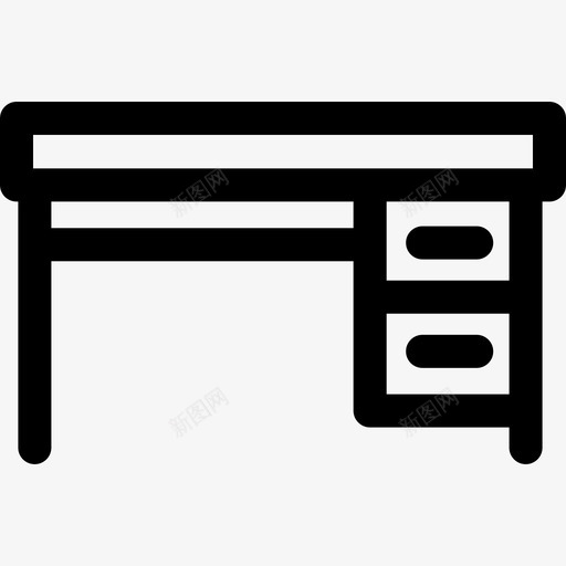 办公桌商务327直线型图标svg_新图网 https://ixintu.com 办公桌 商务 直线 线型