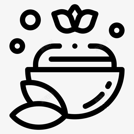 盐碗绿色图标svg_新图网 https://ixintu.com 水疗 水疗和放松 盐 碗 绿色