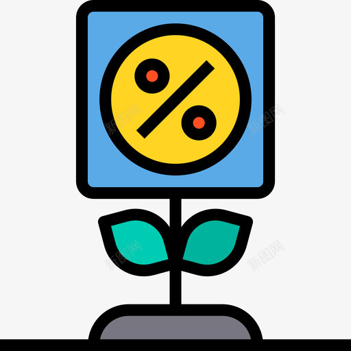 百分比折扣7线性颜色图标svg_新图网 https://ixintu.com 折扣 百分比 线性 颜色