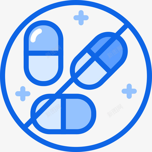 药片健身71蓝色图标svg_新图网 https://ixintu.com 健身 药片 蓝色