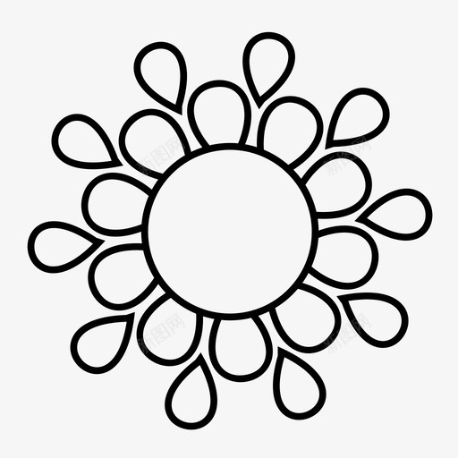 曼陀罗图案花图标svg_新图网 https://ixintu.com 兰戈里 图案 曼陀罗