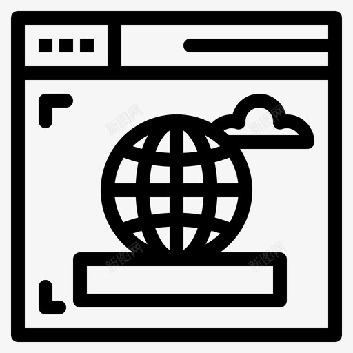 浏览器互联网网络图标svg_新图网 https://ixintu.com 互联网 浏览器 网络 网页设计和开发