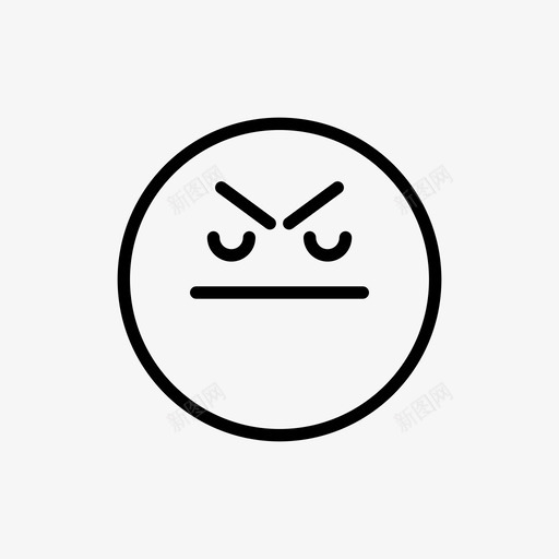 表情愤怒脸图标svg_新图网 https://ixintu.com 情绪 愤怒 表情