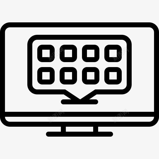 社交媒体信息互动图标svg_新图网 https://ixintu.com 互动 信息 媒体 监控 社交 组织