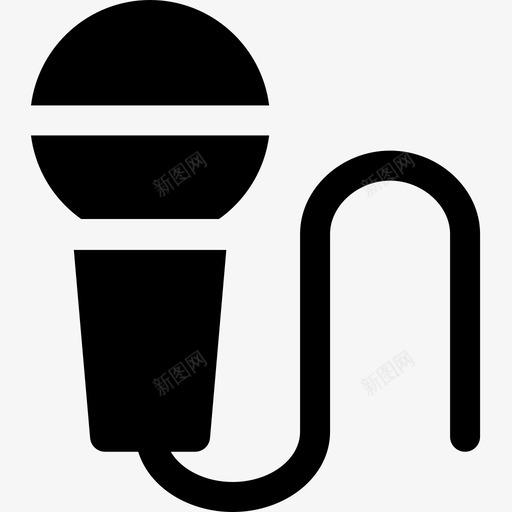 麦克风音乐103填充图标svg_新图网 https://ixintu.com 填充 音乐103 麦克风
