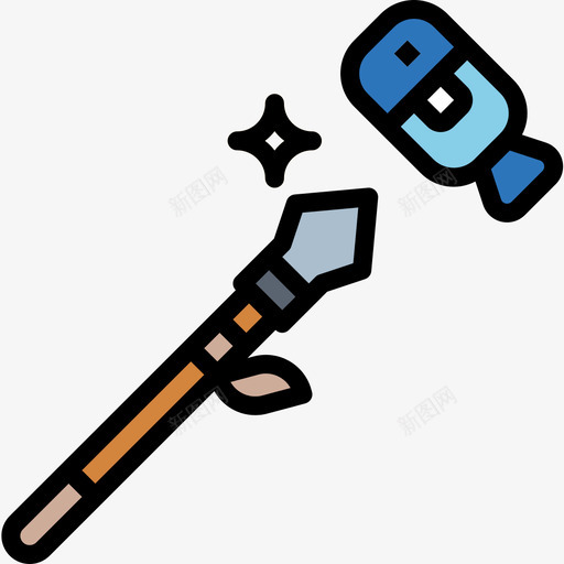 鱼钓鱼19线形颜色图标svg_新图网 https://ixintu.com 线形颜色 钓鱼19 鱼