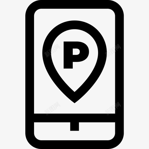 停车场城市40直线图标svg_新图网 https://ixintu.com 停车场 城市 直线