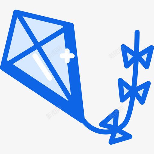 风筝第九季蓝色图标svg_新图网 https://ixintu.com 第九 蓝色 风筝