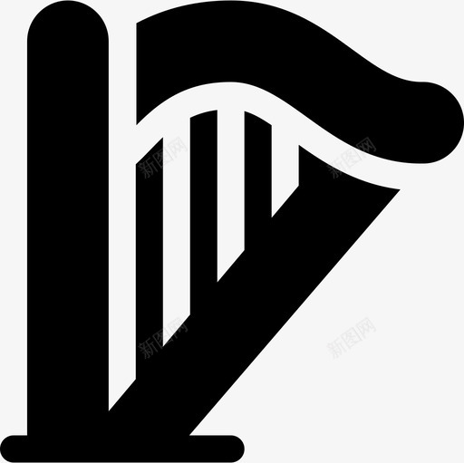 竖琴音乐103填充图标svg_新图网 https://ixintu.com 填充 竖琴 音乐103