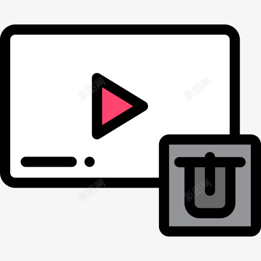 彩色多媒体音频和视频图标svg_新图网 https://ixintu.com 多媒体 彩色 视频 音频