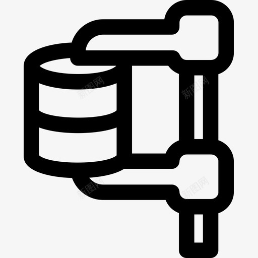 服务器大数据21线性图标svg_新图网 https://ixintu.com 大数据21 服务器 线性