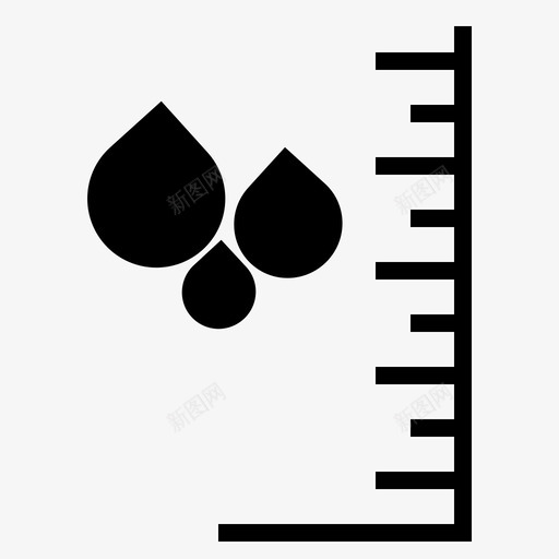 湿度物理雨图标svg_新图网 https://ixintu.com 天气 字形 气和 温度 湿度 物理
