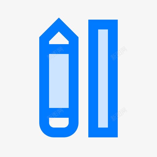 尺子建筑师3蓝色图标svg_新图网 https://ixintu.com 尺子 建筑师3 蓝色