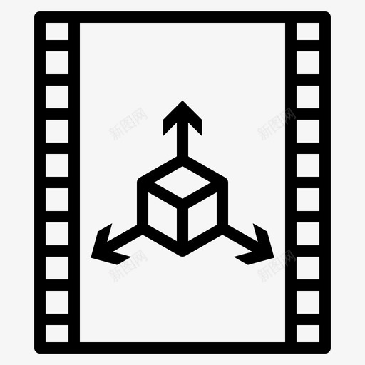 动画多媒体58线性图标svg_新图网 https://ixintu.com 动画 多媒体 线性