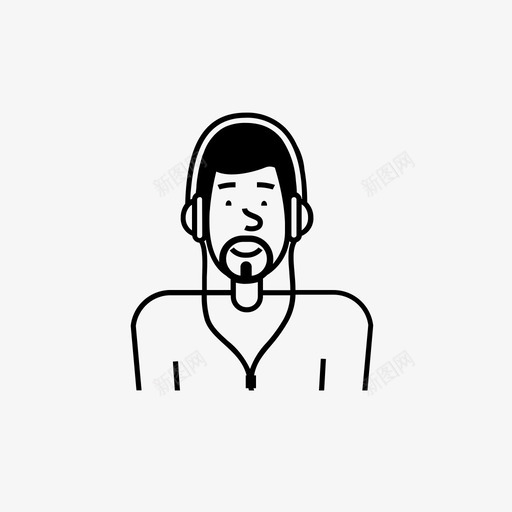 留着小胡子的男人听音乐留着胡子的男人听音乐专辑图标svg_新图网 https://ixintu.com spotify 专辑 各种各样 小胡 收音机 流媒体 男人 留着 胡子 音乐