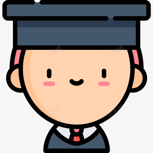 毕业新年提案17线条色彩图标svg_新图网 https://ixintu.com 新年提案17 毕业 线条色彩