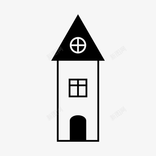 房屋住宿建筑图标svg_新图网 https://ixintu.com 住宅 住宿 屋顶 建筑 房屋
