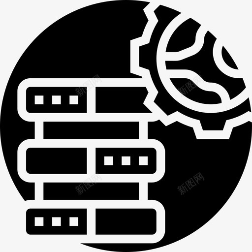 数据库网络托管47字形图标svg_新图网 https://ixintu.com 字形 托管 数据库 网络
