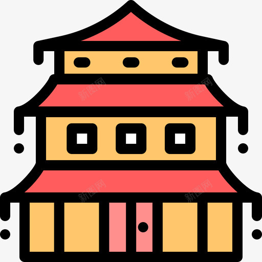 中国历史2线颜色图标svg_新图网 https://ixintu.com 中国 历史2 有中国历史气息 线颜色