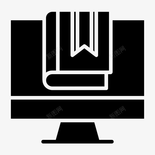 显示器计算机教育图标svg_新图网 https://ixintu.com 学校 教学 教育 显示器 计算机