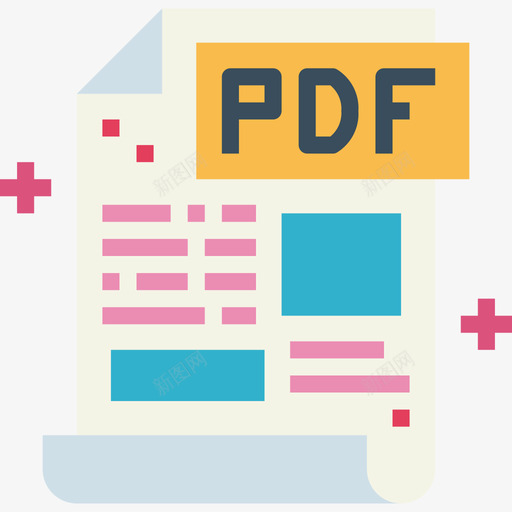 Pdf文件和文档44平面图标svg_新图网 https://ixintu.com Pdf 平面 文件 文档