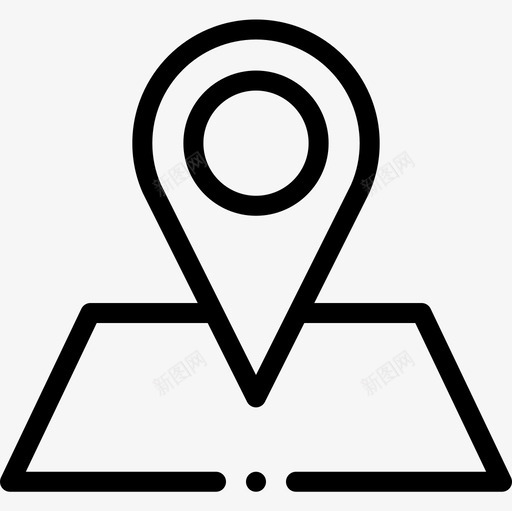 地图指针位置53线性图标svg_新图网 https://ixintu.com 位置 地图 指针 线性