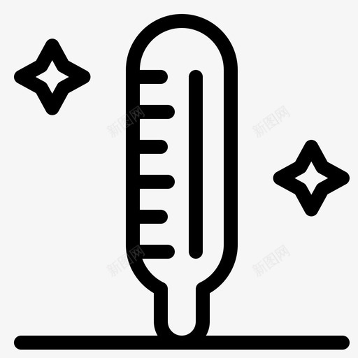 感冒发烧医疗图标svg_新图网 https://ixintu.com 体温计 医疗 发烧 感冒 药物成分