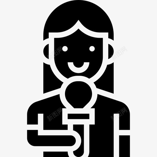 记者记者2雕文图标svg_新图网 https://ixintu.com 记者 雕文