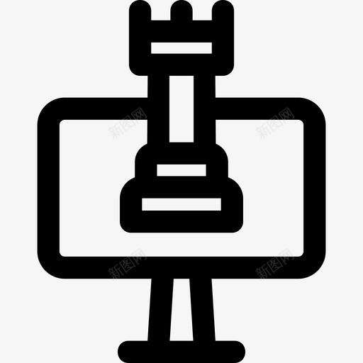 计算机策略37线性图标svg_新图网 https://ixintu.com 策略 线性 计算机