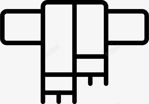 围巾布料冷的图标svg_新图网 https://ixintu.com 冷的 围巾 布料 时尚 男人 脖子