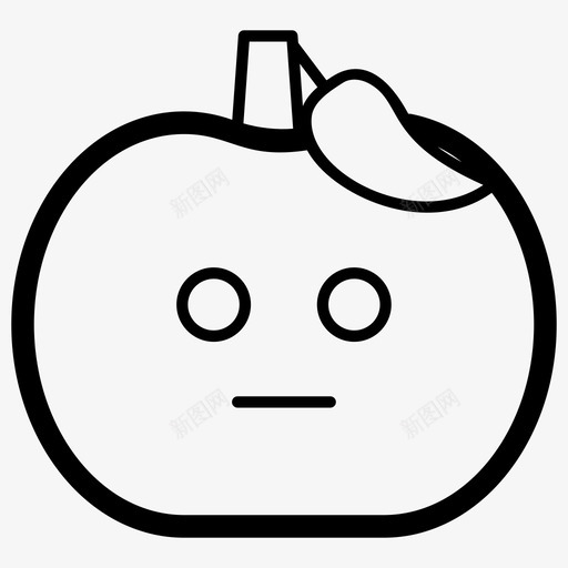 无表情苹果脸表情符号表情标签图标svg_新图网 https://ixintu.com 无表情苹果脸 表情标签 表情符号 表情符号线向量图标