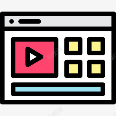 视频编辑音频和视频10线性颜色图标图标