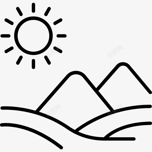 沙漠炎热科威特图标svg_新图网 https://ixintu.com 沙滩 沙漠 炎热 科威特 绿洲