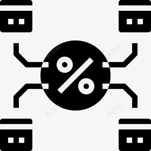 百分比折扣5填充图标svg_新图网 https://ixintu.com 填充 折扣5 百分比