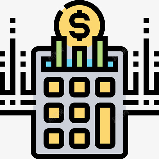计算器fintech元素线性颜色图标svg_新图网 https://ixintu.com fintech 元素 线性 计算器 颜色