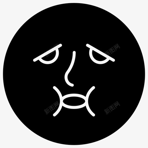 悲伤表情表情符号情绪图标svg_新图网 https://ixintu.com 悲伤表情 情绪 表情 表情符号 表情符号矢量图标