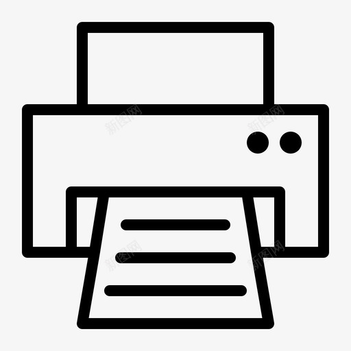 打印机文档喷墨打印机图标svg_新图网 https://ixintu.com 办公室 喷墨 打印机 文档 轮廓