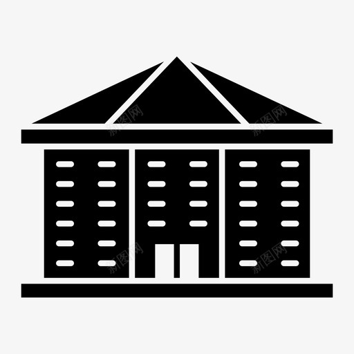 房子城市家图标svg_新图网 https://ixintu.com 元素 城市 小屋 房子