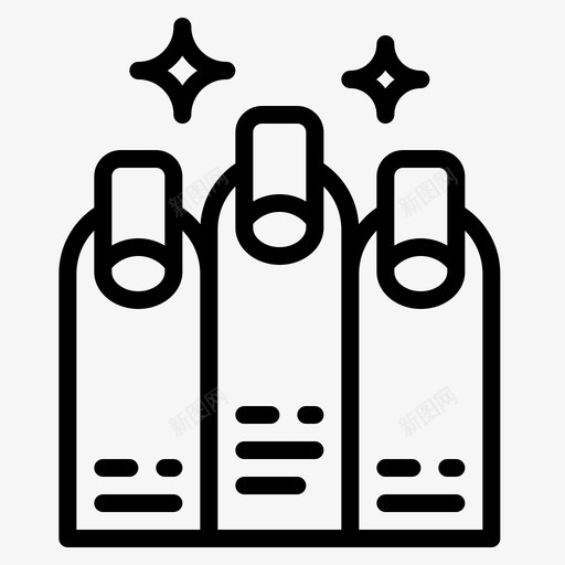 指甲美发沙龙10直发图标svg_新图网 https://ixintu.com 指甲 沙龙 直发 美发
