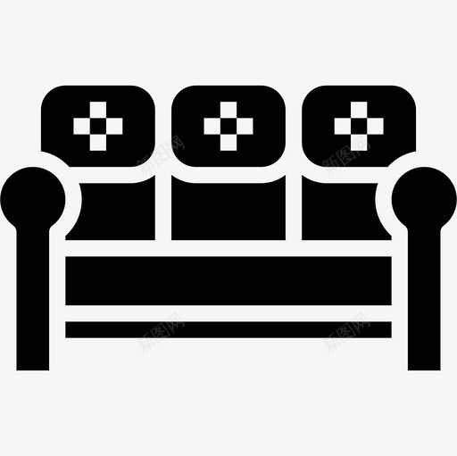 沙发家具127实心图标svg_新图网 https://ixintu.com 实心 家具 沙发