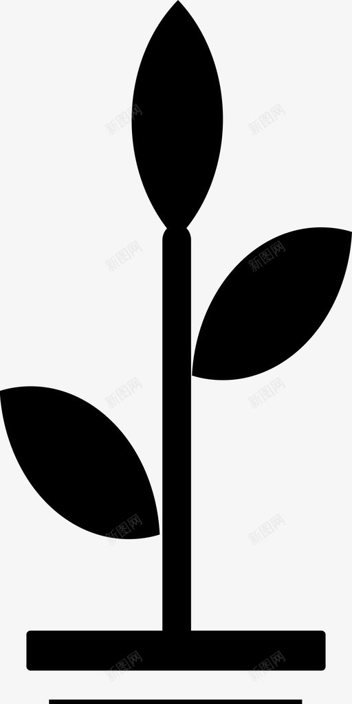试管植物实验室科学图标svg_新图网 https://ixintu.com 健康 固体 实验室 植物 科学 试管